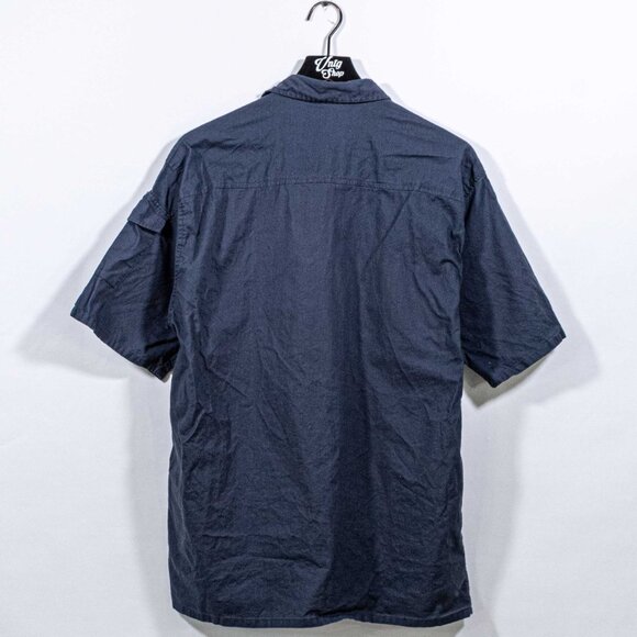 Marlboro Utility Short Sleeve Button Shirt Medium VTG 90s Retro Streetwear - Picture 2 of 5